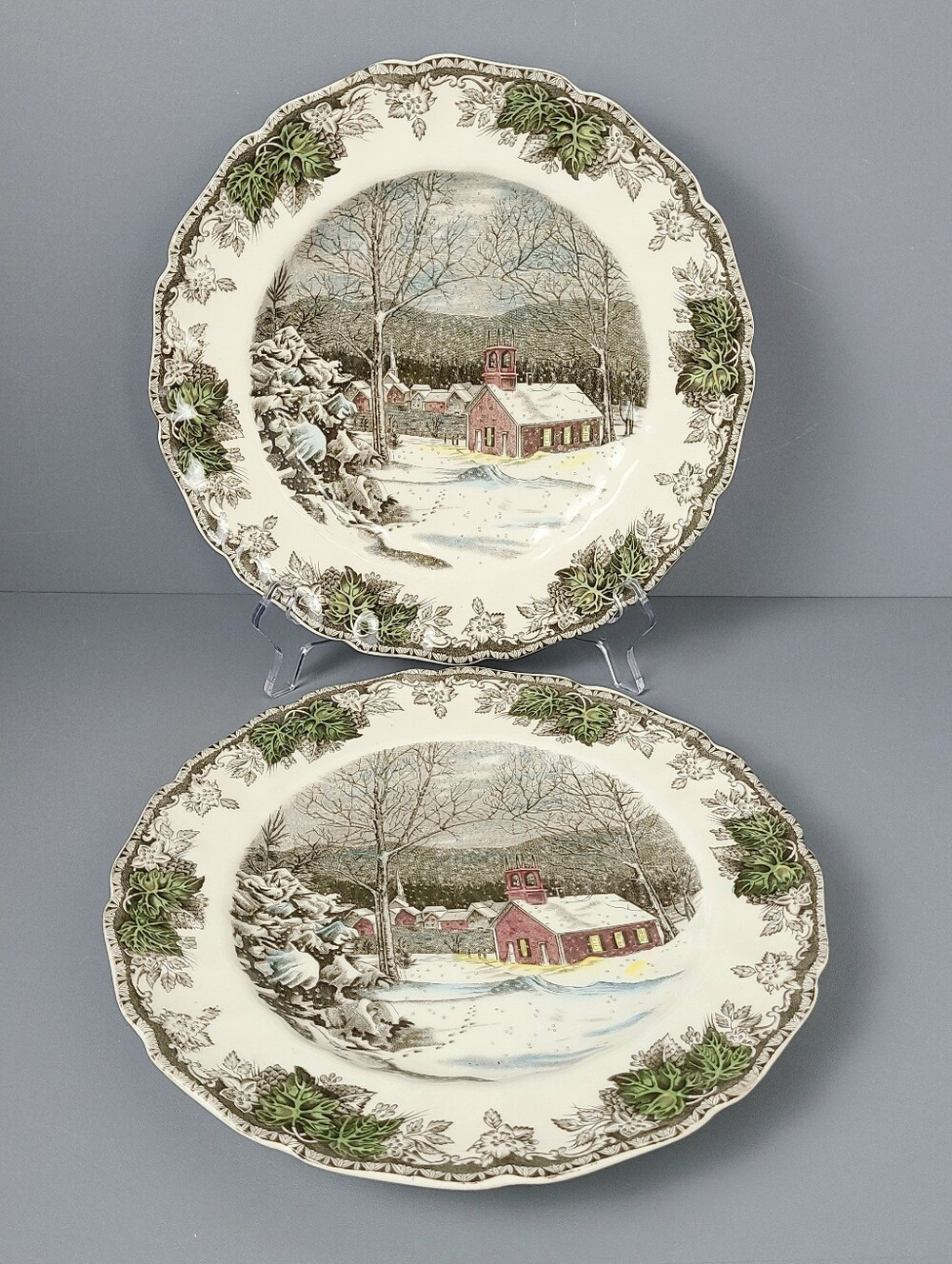 Johnson Brothers Friendly Village The School House 10" Dinner Plates- Set of 2